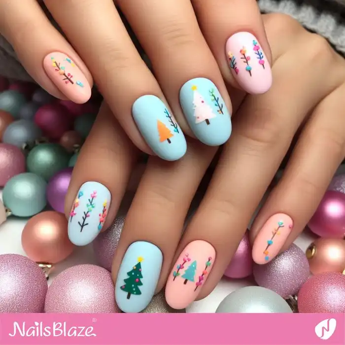 Easy Christmas Trees Nails | Winter - NB1285